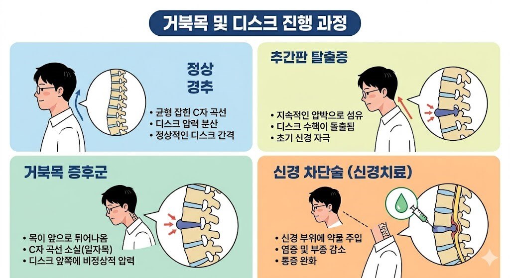 뒷목 통증과 어깨 결림, 단순 피로가 아닌 목디스크의 경고일 수 있습니다